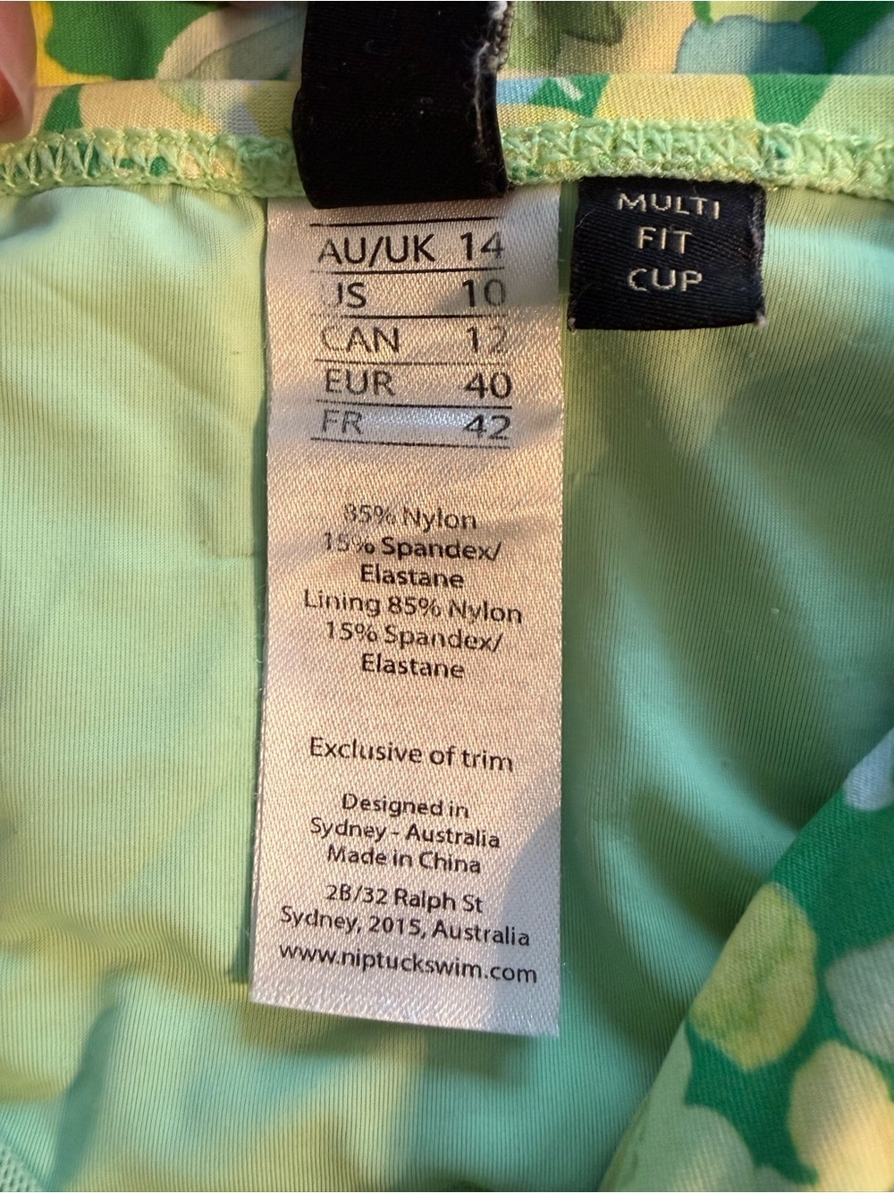 NIPTUCK SWIM Floral Wrap-Front One-Piece Swimsuit Floral Multi Fit Cup Size 10 - Picture 5 of 7